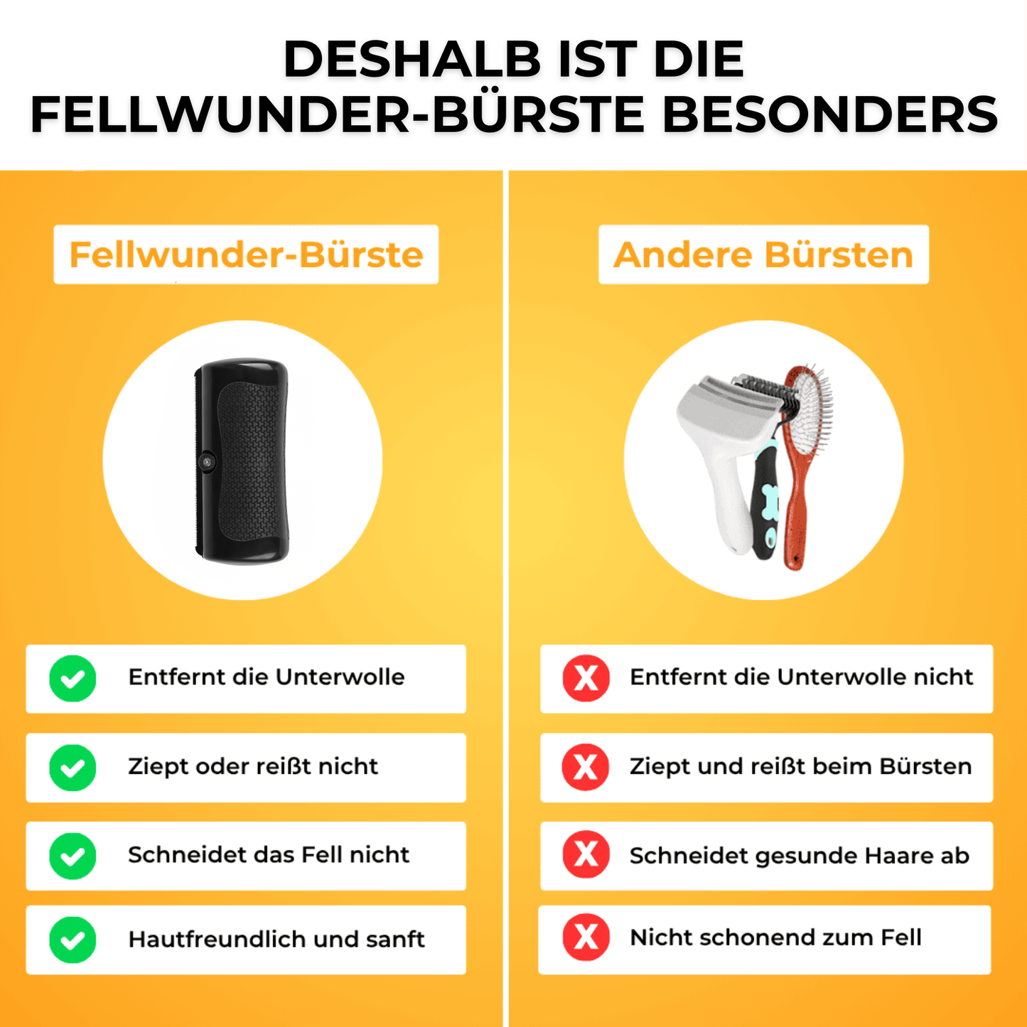 Fellwunder-Bürste